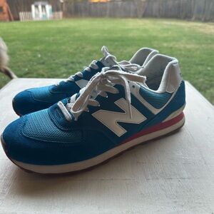 New Balance 574 Blue and White Mens Size 11.5